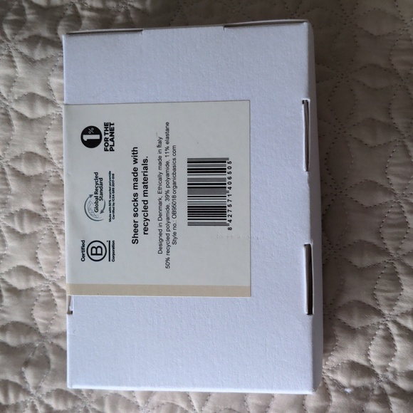 BNIB Sheer socks two pairs Nude Cream Organic, Re-tights organic basics o/s - Picture 6 of 9
